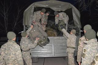 Карагандинские военнослужащие отправились на помощь в Северо-Казахстанскую область  