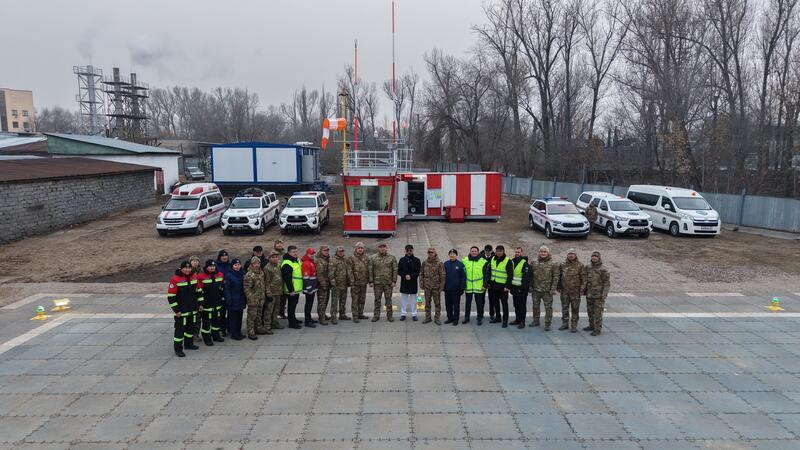 Вертодром для санитарной авиации: Чингис Аринов ознакомился с новой вертолётной площадкой в Алматы