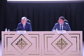 Аким области Ұлытау Дастан Рыспеков встретился с жителями города Сатпаев