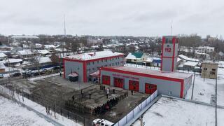 Глава МЧС открыл модернизированную пожарную часть в городе Хромтау