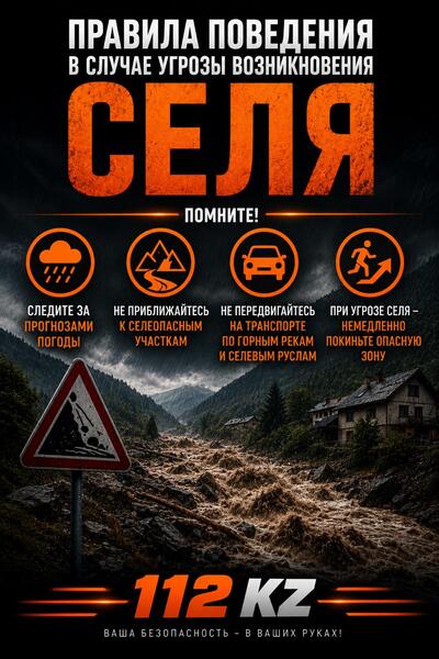 Правила поведения в случае угрозы возникновения селя
