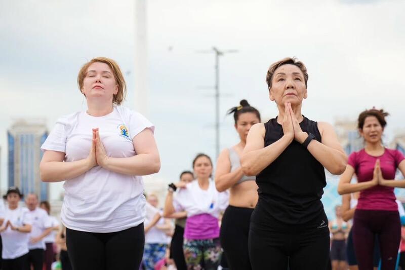 В Астане пройдет открытая тренировка в честь Международного дня йоги
