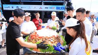 Гастрономический рекорд установили на Balkhash Tour Fest