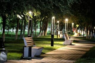 В ТУРКЕСТАНЕ УЛИЦЫ ГОРОДА ОСВЕЩЕНЫ ЭНЕРГОСБЕРЕГАЮЩИМИ ЛАМПАМИ