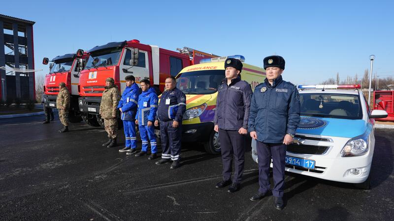 Глава МЧС дал старт работе первого в Казахстане универсального комплекса пожарных, медиков и полиции