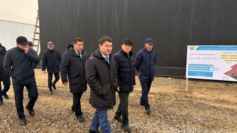Нурдаулет Килыбай ознакомился со строительством водонасосной станции в сельском округе Атамекен