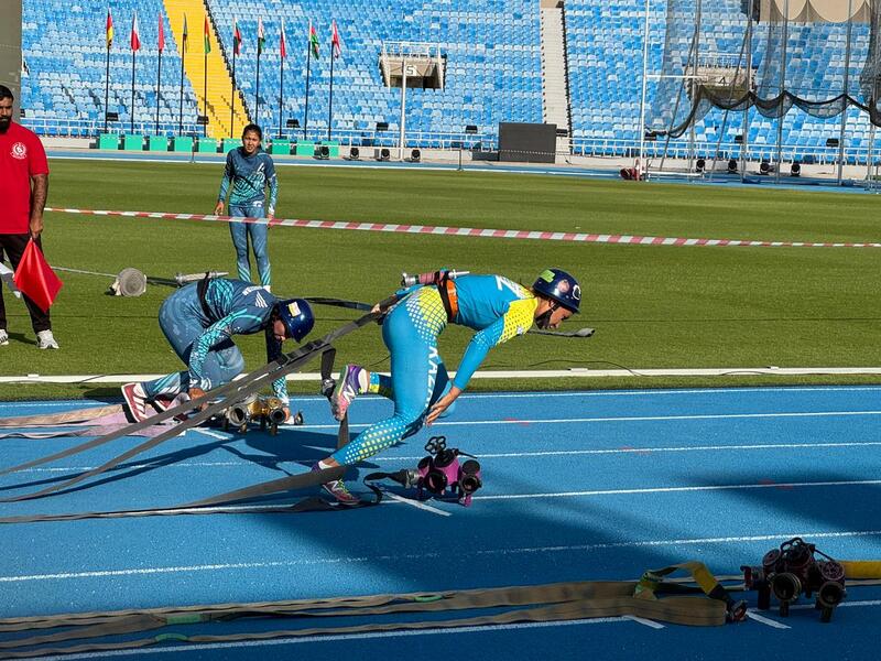 Спасатели МЧС Казахстана в числе сильнейших по итогам второго дня чемпионата мира по пожарно-спасательному спорту