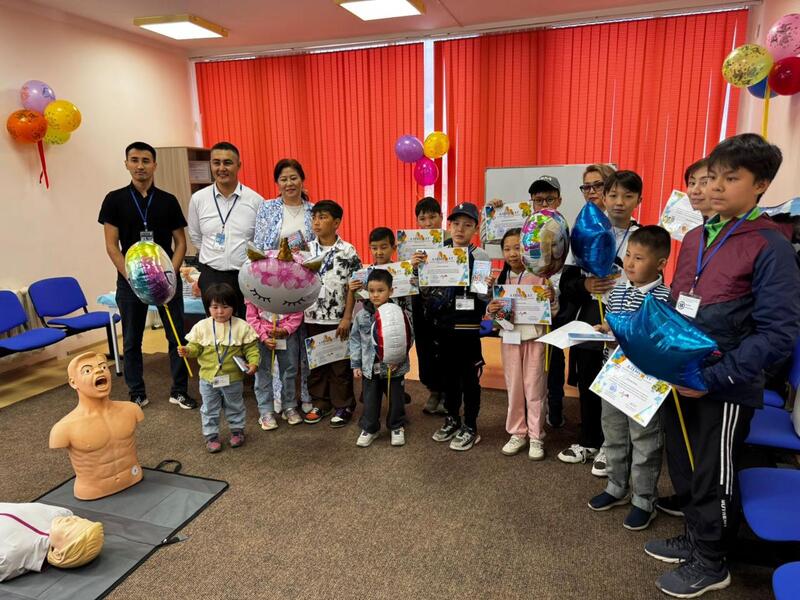 На станции скорой помощи Астаны прошел урок безопасности для детей