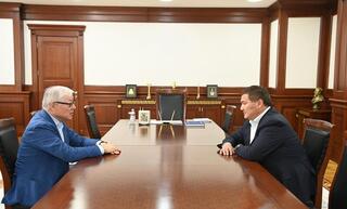 Аким области встретился с директором Национального музея РК