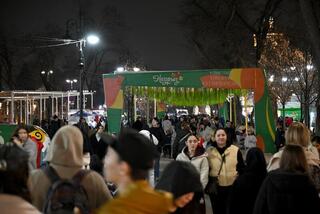 Музыка, караоке и шоу: Наурыз на улице Панфилова в Алматы