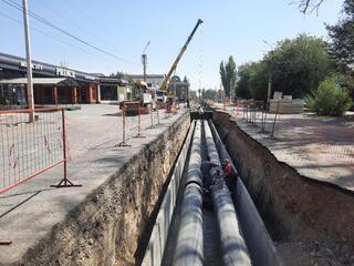 В Таразе продолжается реконструкция двух тепловых магистралей