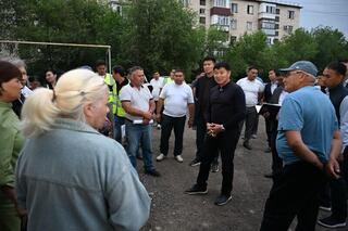 Аким города встретился с жителями микрорайона «Мушелтой»