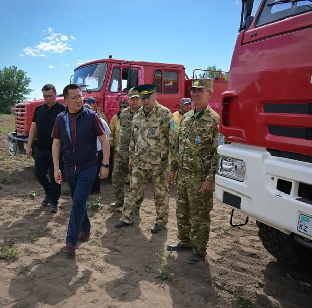 Аким Павлодарской области Асаин Байханов ознакомился с состоянием объектов лесного хозяйства и водоснабжения