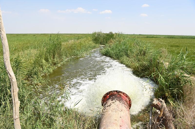 Министр водных ресурсов и ирригации ознакомился с ходом поливного периода в Жанакорганском и Шиелийском районах