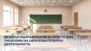 58 школ оштрафовали за отсутствие лицензии на образовательную деятельность