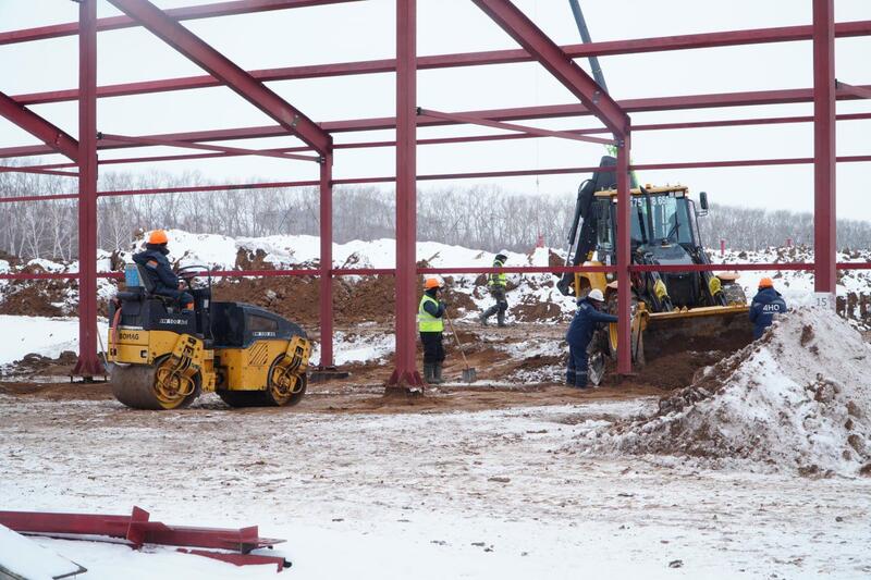 В Бурабайском районе ведется строительство крупной молочно-товарной фермы и завода по переработке молока