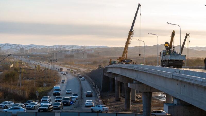 Дорожную развязку в Усть-Каменогорске готовят к поэтапному запуску