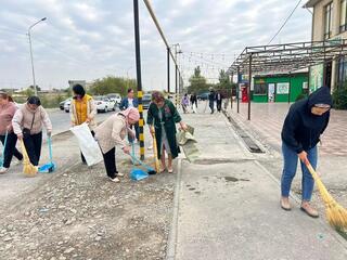 В ТУРКЕСТАНЕ ОКОЛО 100 РАБОТНИКОВ КУЛЬТУРЫ УЧАСТВОВАЛИ В ОБЩЕГОРОДСКОМ СУББОТНИКЕ