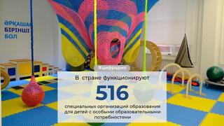 В стране функционируют 516 специальных организаций образования для детей с особыми образовательными потребностями