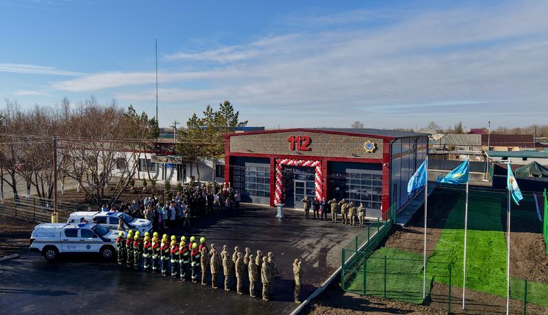В Костанайской области открыли обновленную пожарную часть
