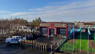 В Костанайской области открыли обновленную пожарную часть