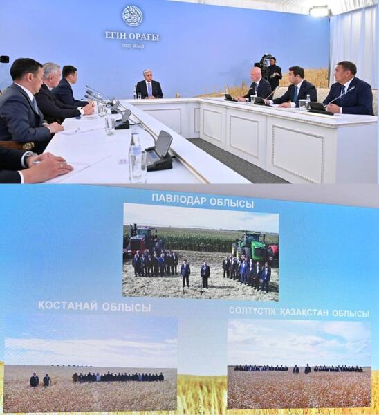 Аким области Гауез Нурмухамбетов доложил Президенту о ходе уборочной кампании в СКО