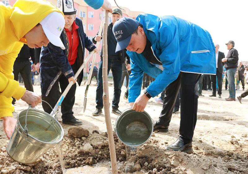 «Таза Қазақстан»: в Жамбылской области высадили свыше 9 тысяч деревьев