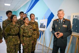 В Астане прошла военно-патриотическая акция к 80-летию Халық қаһарманы Мухтара Алтынбаева