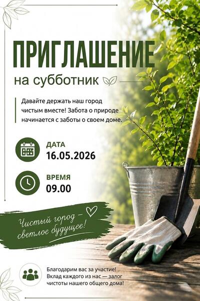 Чистый город — светлое будущее!