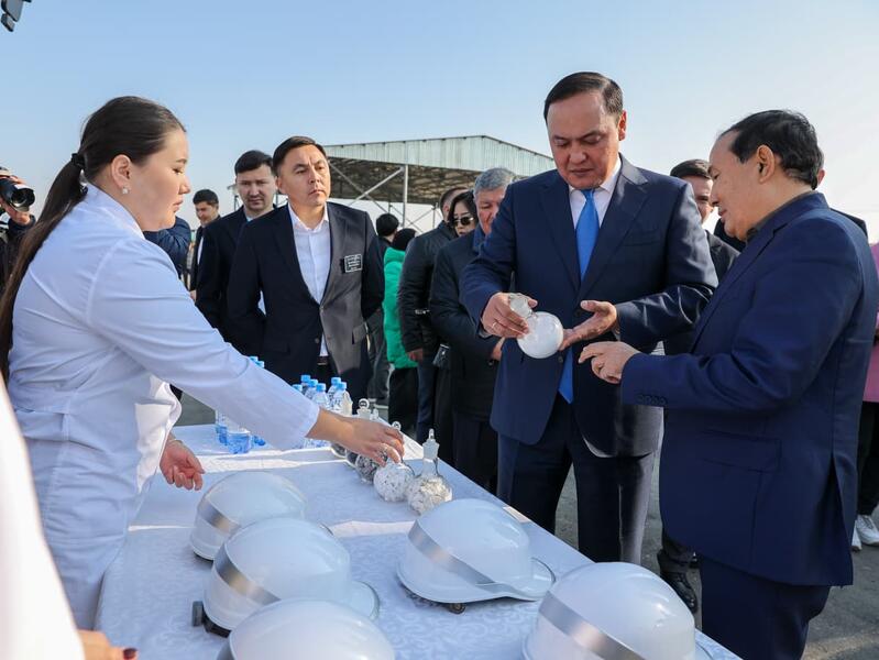 Завод по производству извести запустили в Жамбылской области