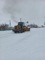 В Кокпектинском районе активно проводятся работы по очистке снега