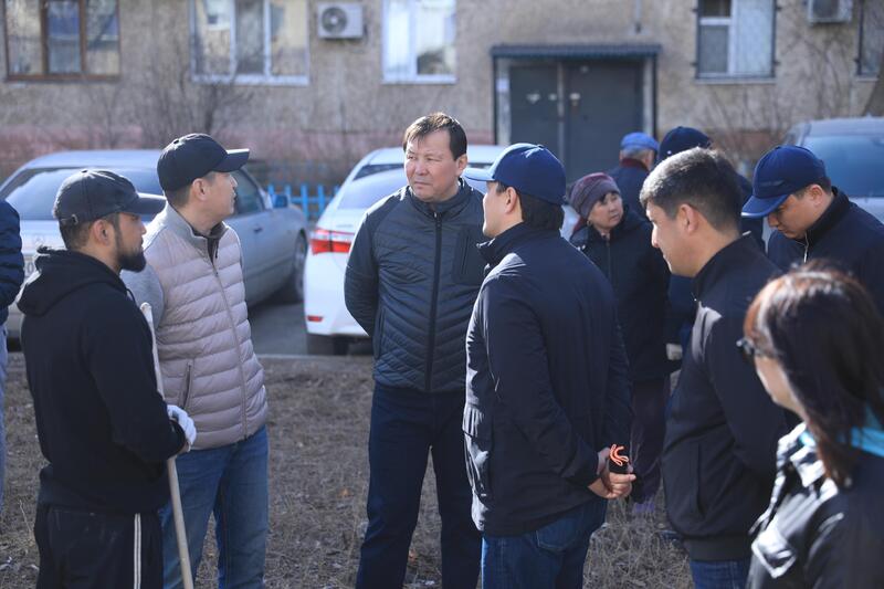 Субботник в Актобе: аким области ознакомился с ходом работ по благоустройству