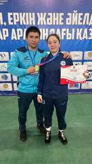 Анель Шокаева из Щучинска стала двухкратной чемпионкой Казахстана по вольной борьбе