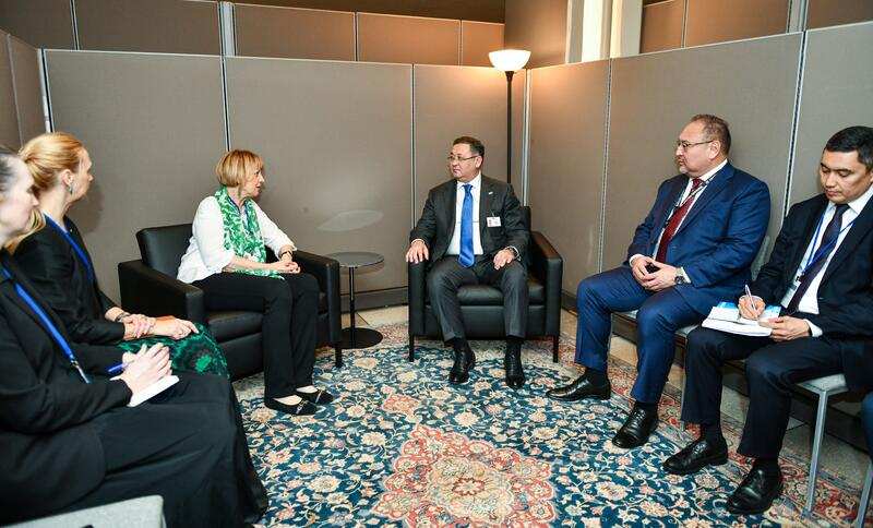 Глава МИД Казахстана Мурат Нуртлеу встретился с Генеральным секретарем ОБСЕ Хельгой Шмид