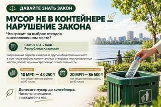 Мусор мимо контейнера - штраф! Давайте знать закон