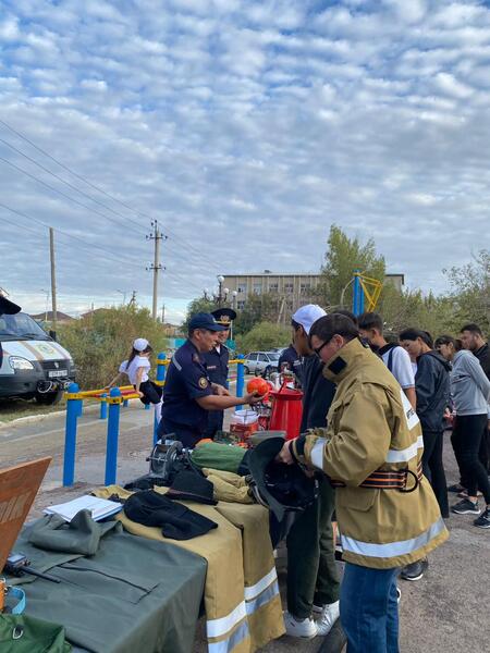 Пожарно-тактические учения в жилых комплексах г. Кызылорда