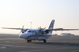 В Шымкенте встретили третий самолет L-410 для МЧС Казахстана