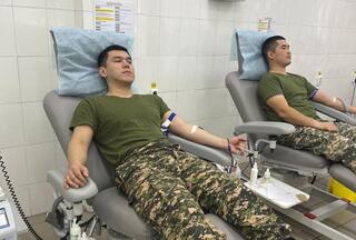 Курсанты Военно-технической школы стали донорами крови для тяжелобольных