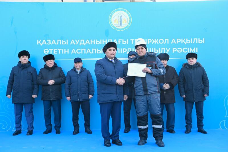 В Казалинском районе введён в эксплуатацию мост через железную дорогу