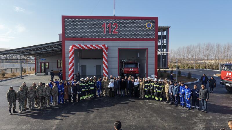 Глава МЧС дал старт работе первого в Казахстане универсального комплекса пожарных, медиков и полиции