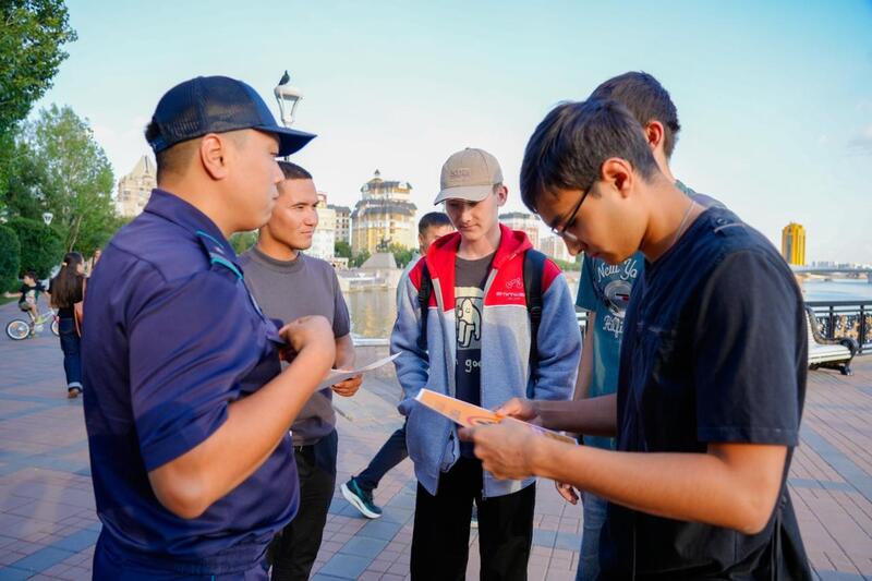 «Стоп, вандал»: в Астане прошло мероприятие, направленное на сохранение общественного порядка