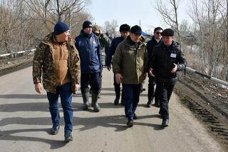 Аким области проинспектировал паводковую ситуацию в Зерендинском районе