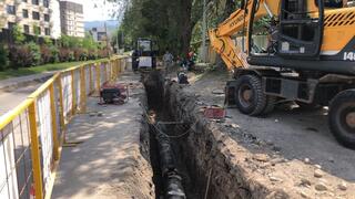 В Алматы в мкр. Ерменсай идет строительство водопровода для бесперебойной подачи воды