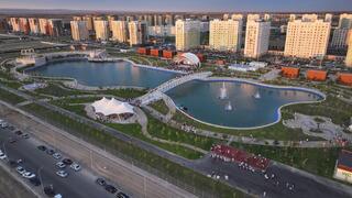 В ТУРКЕСТАНЕ ОТКРЫЛАСЬ ЗОНА ОТДЫХА С ИСКУССТВЕННЫМ ОЗЕРОМ