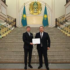 В МИД Казахстана Посол Молдовы вручил копии верительных грамот