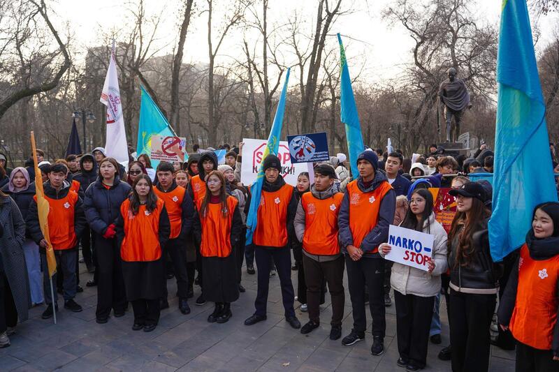 В Ауэзовском районе Алматы прошла акция против наркотиков