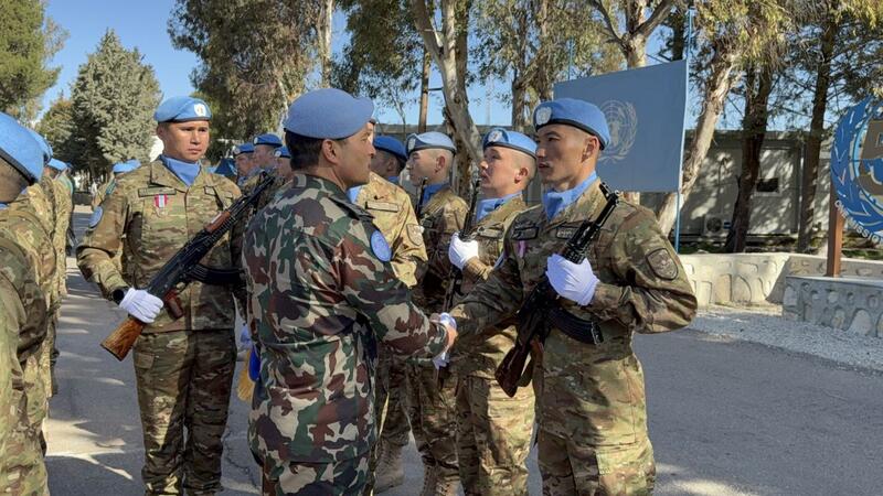 Казахстанские миротворцы на Голанских высотах удостоены медалей ООН за безупречную службу