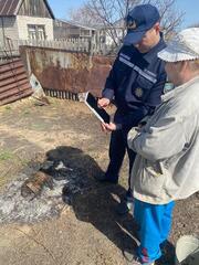 Сотрудники ДЧС Павлодарской области напоминают о правилах пожарной безопасности при сжигании сухой травы
