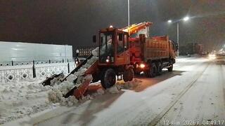 Более 3 000 дорожных рабочих и около 2 000 единиц спецтехники заняты в снегоуборочных работах в Астане