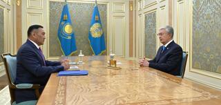 Глава государства принял председателя Комитета национальной безопасности Ермека Сагимбаева